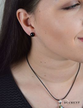 Srebrne kolczyki szkło weneckie 'Głęboka czerń' Murano 35. czarne kolczyki to wyraz klasycznej elegancji, pasują zarówno do codziennych jak i wieczorowych stylizacji (2).JPG
